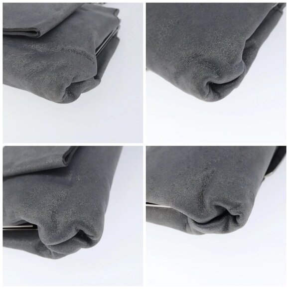 Salvatore Ferragamo Vala Shoulder Bag Suede Gray Silver Auth 149149 - Picture 14 of 16